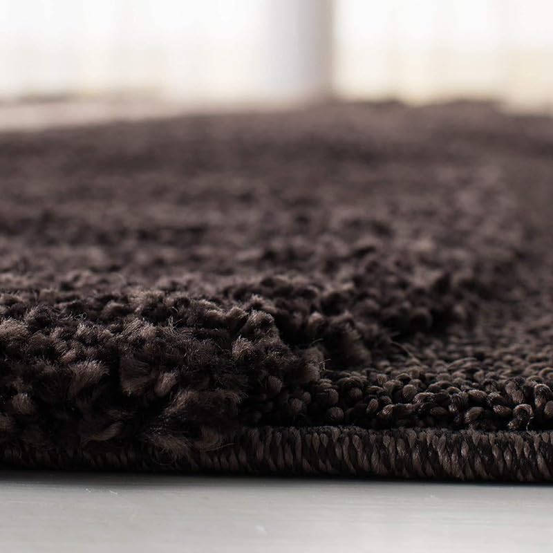 Image of 3x3 feet Soft Area Rug for Living Room and Bedroom, Modern Indoor Floor Carpet with Non-Slip Backing, Comfortable Decorative Home Decor Rug, Easy Clean & Durable- (0 Black, Round)
