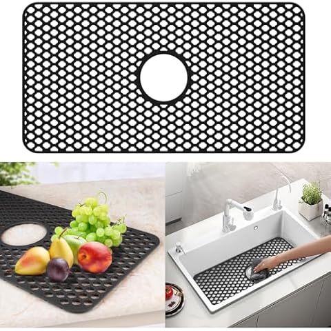 28.3"x 15" Kitchen Sink Mats,Heat Resistant Silicone Sink Protector Mat Cover