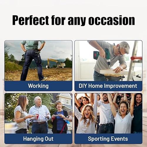 Steelstitch - Men's High Durability Work Jeans, Straight Leg Baggy Denim Pants, High Waisted Jeans 5