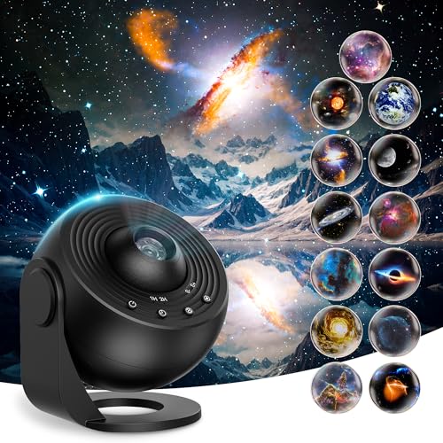 Planetarium Projector for Bedroom 13 in 1 Galaxy Star Projector Light Nebula Night Light with Timer LED Space Galaxy Lamp Room Decor for Adults Kids Black