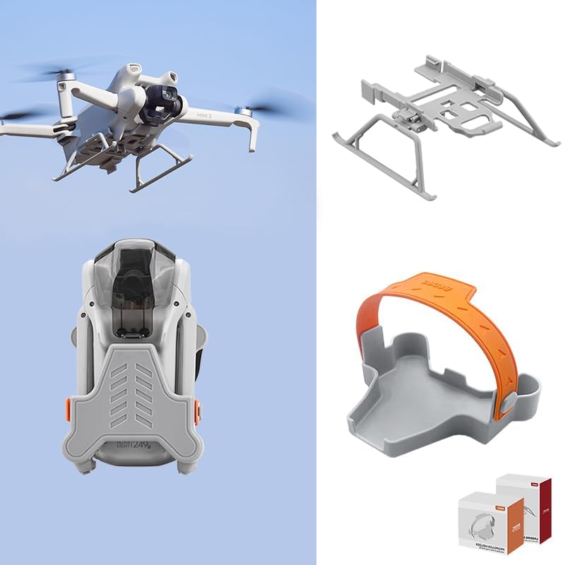 Correa de soporte de hélice y pierna de tren de aterrizaje plegable para accesorios de dron Mini 3Mini 3 PRO-2
