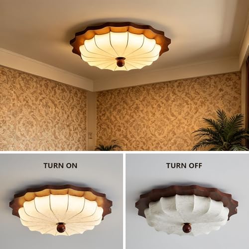 Plafonnier en tissu à texture fleur pour chambre chaleureuse - 4