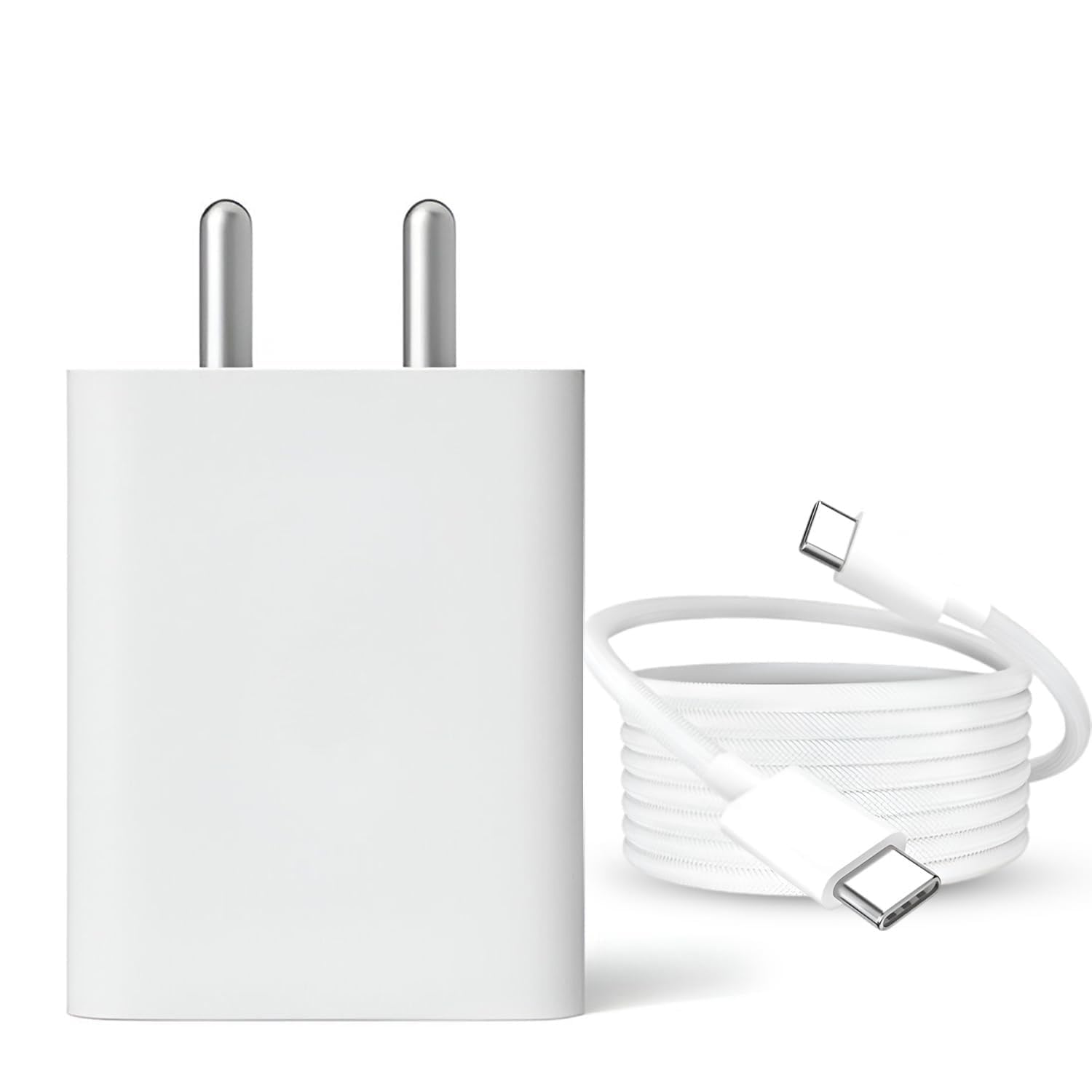 Ultra Fast 80W Charger for Op-po Reno 15c Original QC Adapter Type C 3.0A High Speed Fast Turbo Charge QC 3.0 Smart with 1m Type-C Charging & Sync Cable (White, Big, SE.AN5)-image-8