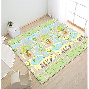 Gutsbox Babyspeelmat, kruipmat, opvouwbaar speelkleed, dubbelzijdig kindertapijt, XPE-materiaal, niet giftig, waterdicht, antislip, BPA-vrij, 180 x 120 x 0,5 cm