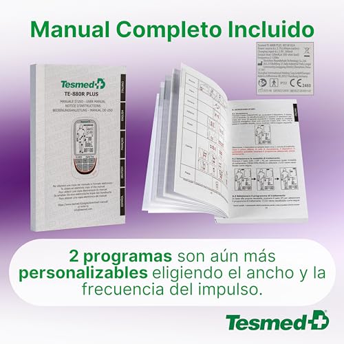 Electroestimulador TESMED TE-880R con 73 programas recargable para dolor 6
