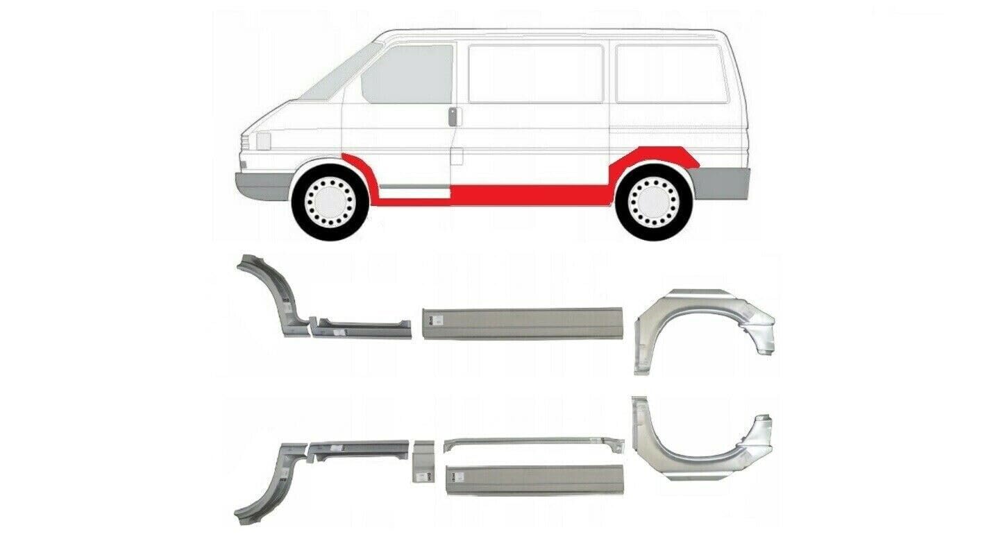 Reparaturblech EBH passend für Volkswagen T4 Kurz und Mittel Schweller Set L+R