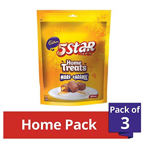 Image of Cadbury 5 Star Chocolate Home Treats Chocolates Bites,191.1G (Pack of 3 X 191.1G), 573.3 Grams