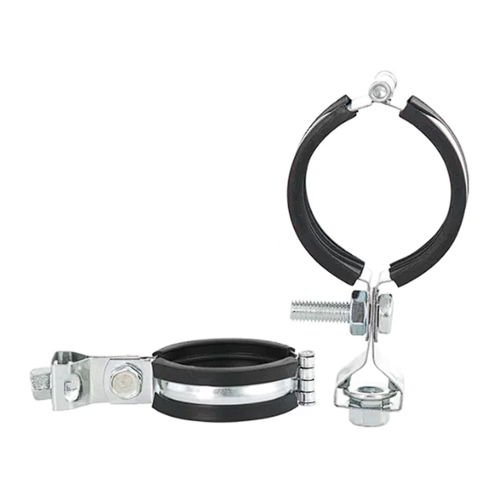 Esmen Uae One Color Rubber-Coated Galvanized Lantern Pipe Hanger Vibration Isolating Pipe Clamp, Suspension Bracket With M8 Threaded Rod Tube Fittings(Dn65 (2 Pieces))