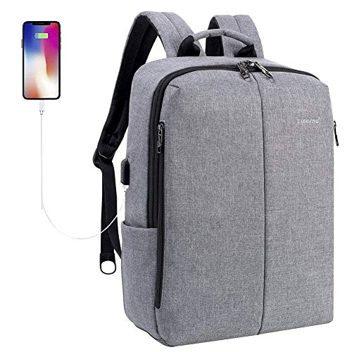 SLOTRA Mochila portátil para 15.6  Antirrobo para Viajes de Negocios Escuela con Puerto