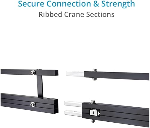 Miniatura 3 de PROAIM Brazo de horca de grúa de cámara de 9 pies para cardanes de 3 ejes, inclinación panorámica y cabezal fluido. para trípode con tubo de 1.299