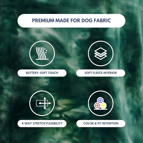 Image of Spark Paws Dog Hoodie - Premium Dog Sweater for Small, Medium, and Large Dogs | Warm Outfits for French Bulldogs, Pitbull, Puppy, Winter Jacket Alternative - Green Skydye, 2XL