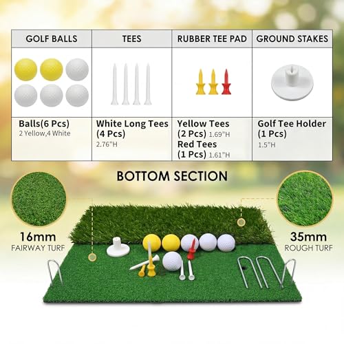 Garvee Golf Net, 10 x 7 ft Heavy Duty Golf Practice Nets with Chipping Net - image 3