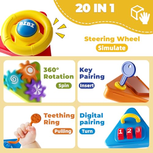 20-in-1 Toddler Busy Board Activity Cube Toys, Montessori Toy for 1 2 Year Old Boys Girls Kids, Early Educational Active Toy for Toddler 1-3, Christmas Toys Gifts for 1 2 Year Old Boy Girl - Image 4