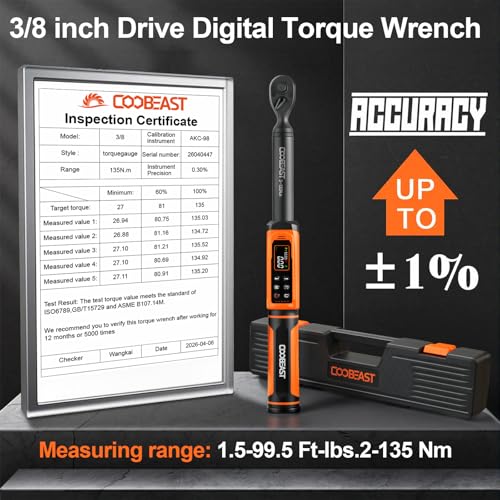 coobeast 3/8 Digital Torque Wrench