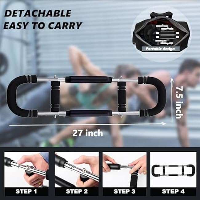 NOAOVO Twister Arm Trainer, Adjustable Resistance Twister Arm Exerciser Chest Exerciser for Men, Portable Chest Workout Equipment Arm Trainer for Men