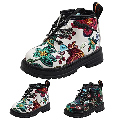 Kids Squeaky Shoes Girls Children Boots Boys and Girls Ankle Boots Thick Non Slip Flowers Casual3