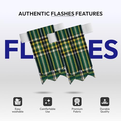 Image of Scottish Tartan Kilt Flashes with Elastic Adjusters