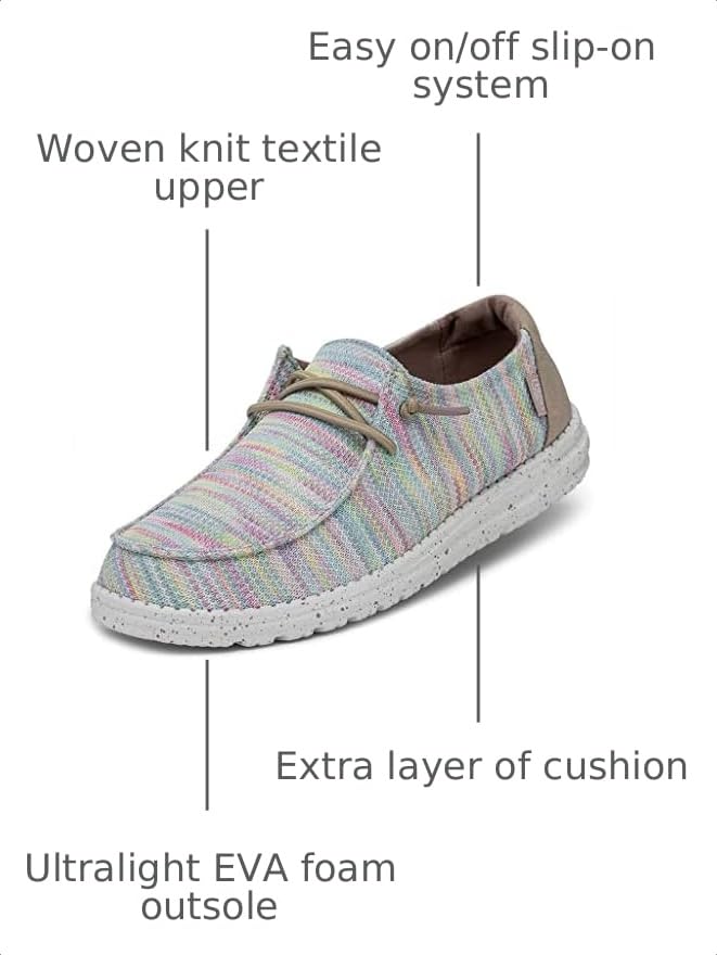 Image of HEYDUDE Women's Wendy Chambray | Women's Shoes | Women's Lace Up Loafers | Comfortable & Light-Weight