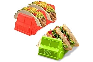 Taco Tip Truck Fun Kids Taco Holder Set (Red+Green)