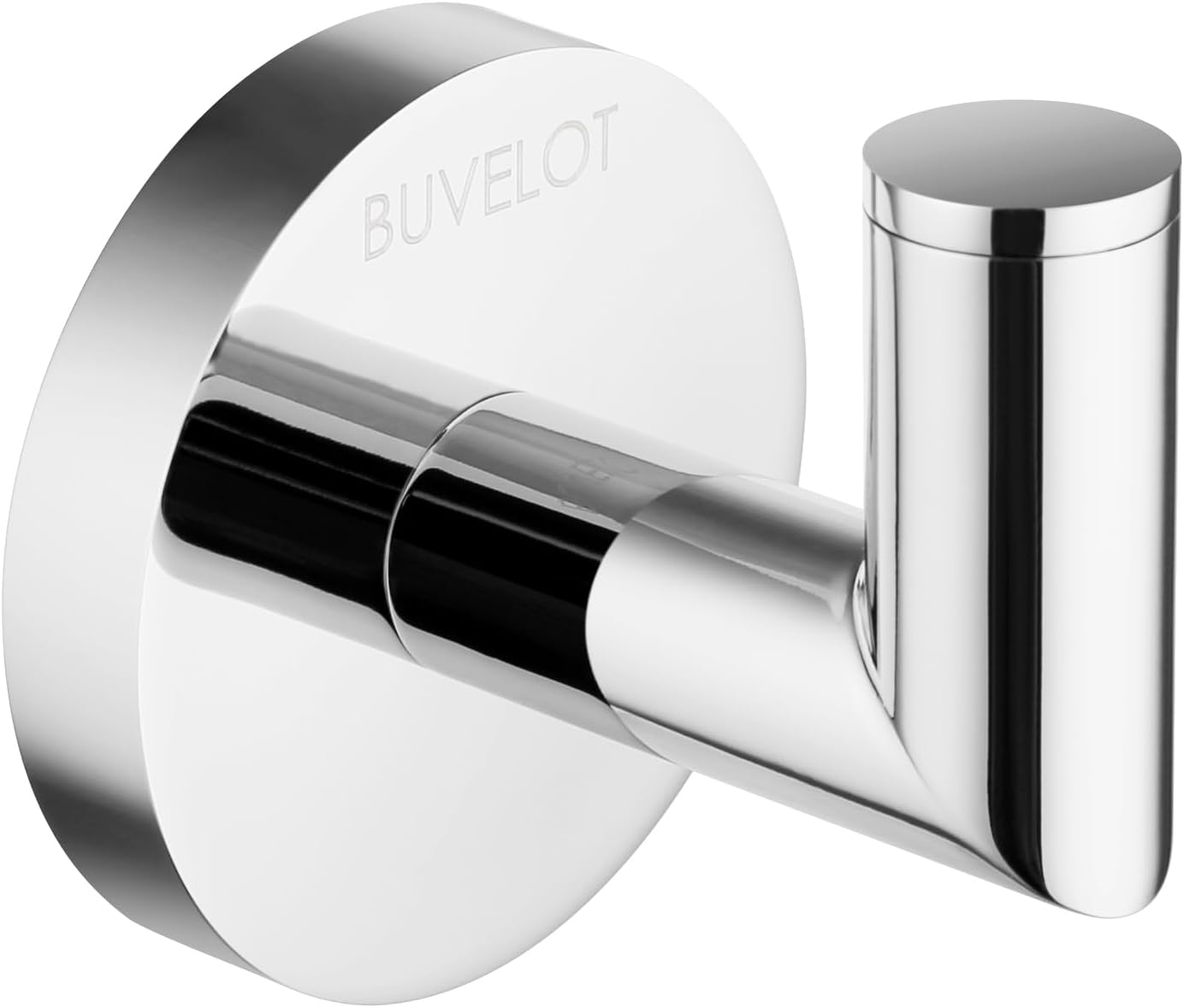 Towel Hook, Coat Hooks for Bathroom and Kitchen, Modern Robe Hook Wall Mounted, Chrome, 077010-CR, Leo Series