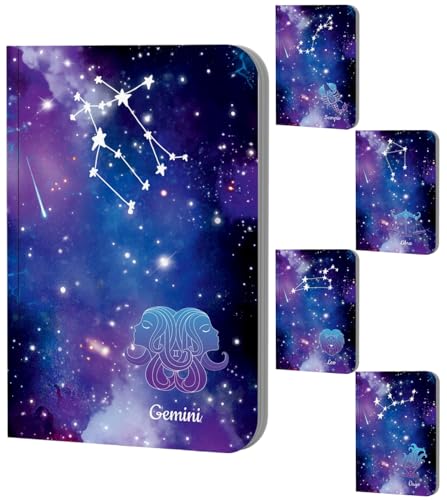 Image of AccuPrints A5 Premium Soft Bound Notebook Size 5.8 * 8.25 inches Diary for Girls and Women (144 Ruled Pages with planner, 80 GSM) (Gemini zodiac signs)