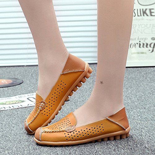 Image of VenusCelia Women's Floral Comfort Walking Flat Loafer