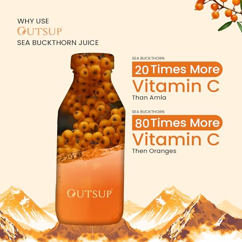 Image of Himalayan Sea Buckthorn Juice Concentrate 300ml | Cold-Pressed | No Added Sugar & No Extracts | Natural Vitamin C, Omega 3 6 7 9, Antioxidants | Immunity, Skin Glow & Gut Health Support - Pack of 1