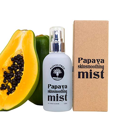 Papaya Tree Skin Smoothing Mist, Facial Spray, Face Mist, Face Spray Best for Wrinkles,Smoothing. contains contain papain and papaya extract 120ml ((No fragrance, No plastic )