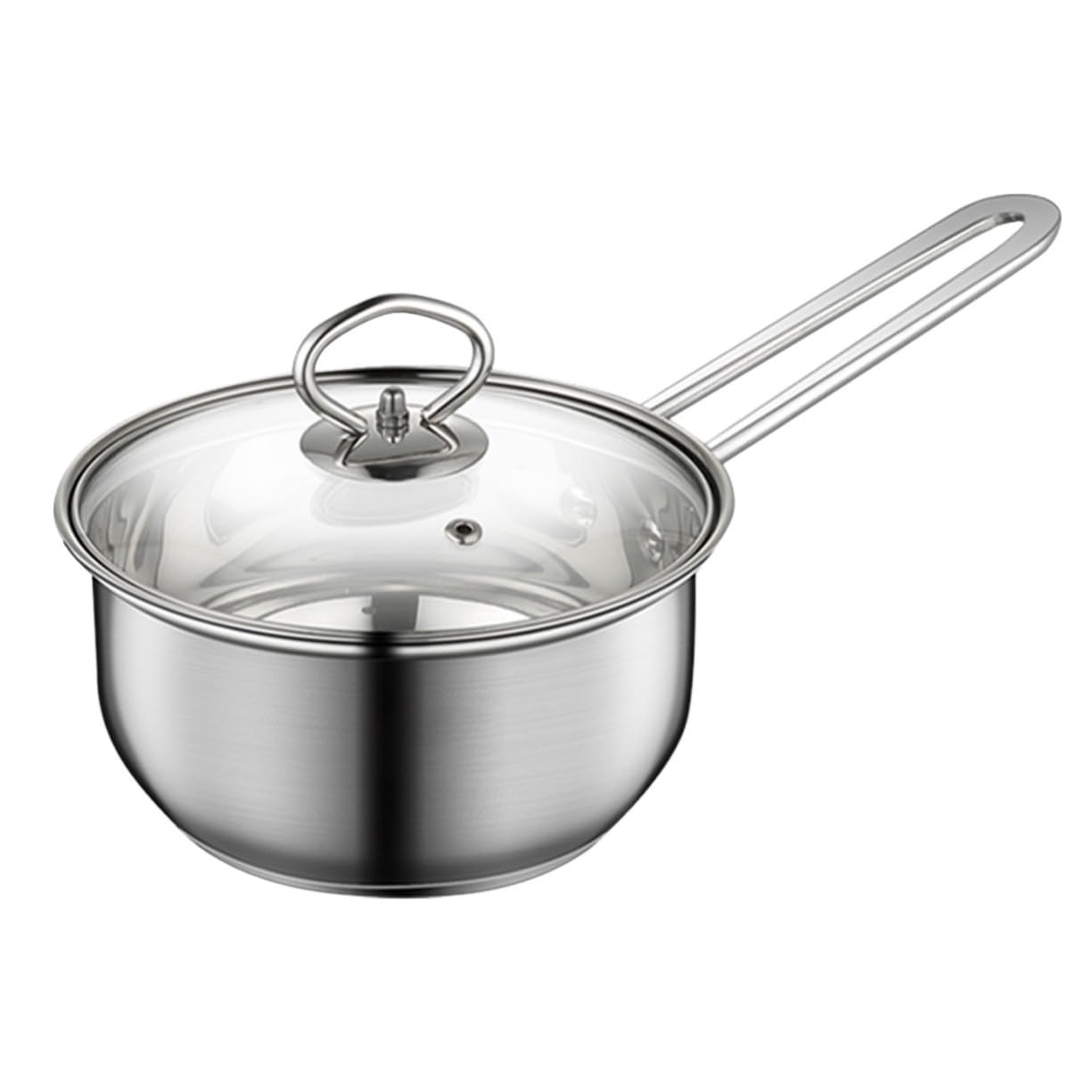 Cacerola de acero inoxidable para sopas y hervidor de leche con mango antiquemaduras