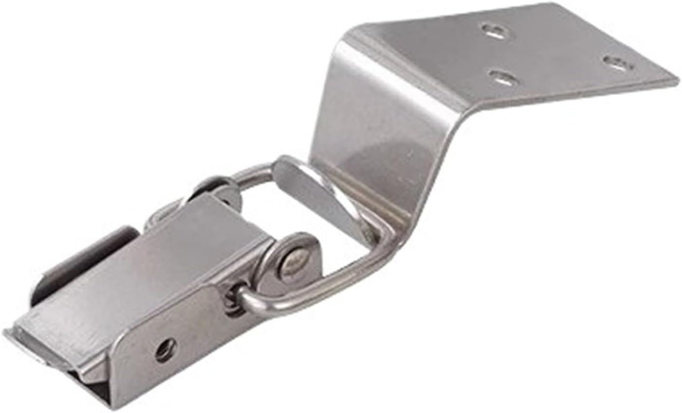 2Pcs Stainless Steel Metal Buckle Wooden Box, Packaging, 90-Degree Right-Angle Hook Lock(Buckle 1)
