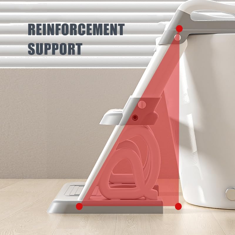 Asiento de inodoro para niños con escalera, entrenador de inodoro 2 en 1 con escalera, altura ajustable, cómodos asientos de inodoro seguros, escalera plegable para niños (gris, 2 en 1,30 x 28 x 49 cm
