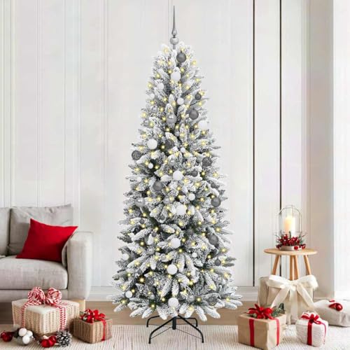 Árbol de Navidad artificial 210 cm con luces LED GeenYuu para exterior 2