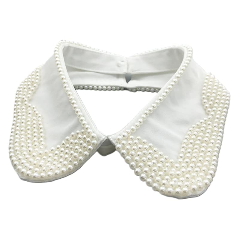 Detachable Collar Pearls Embellished False Collar Accessories for Valentines Day