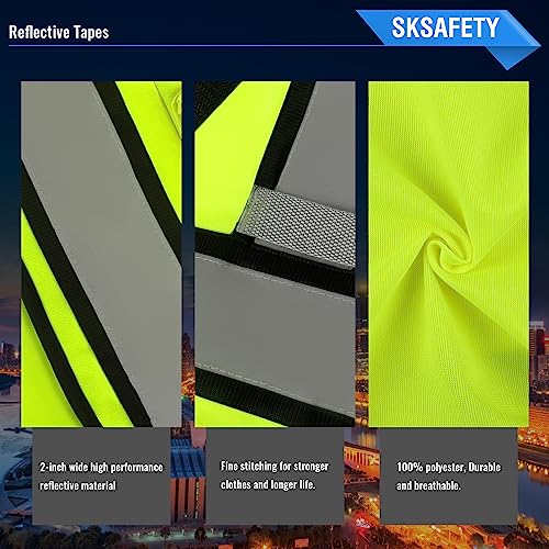 High Vis Womens Weighted Vest For Walking SKSAFETY 10 Pockets