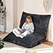 NALONE Sitzsack Erwachsene mit Füllung, 4-in-1 Bean Bag, 6.4 FT Flauschig Sessel, Lounge Sessel, Lounge Stuhl, Schlafzimmer, Wohnzimmer, Wohnzimmer Möbel (Grau)