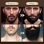 POP MODERN.C Beard Growth Kit Beard Grooming Kit 6pcs Beard Wash Shampoo Beard Oil Beard Balm Beard Comb Brush Scissors - Image 5