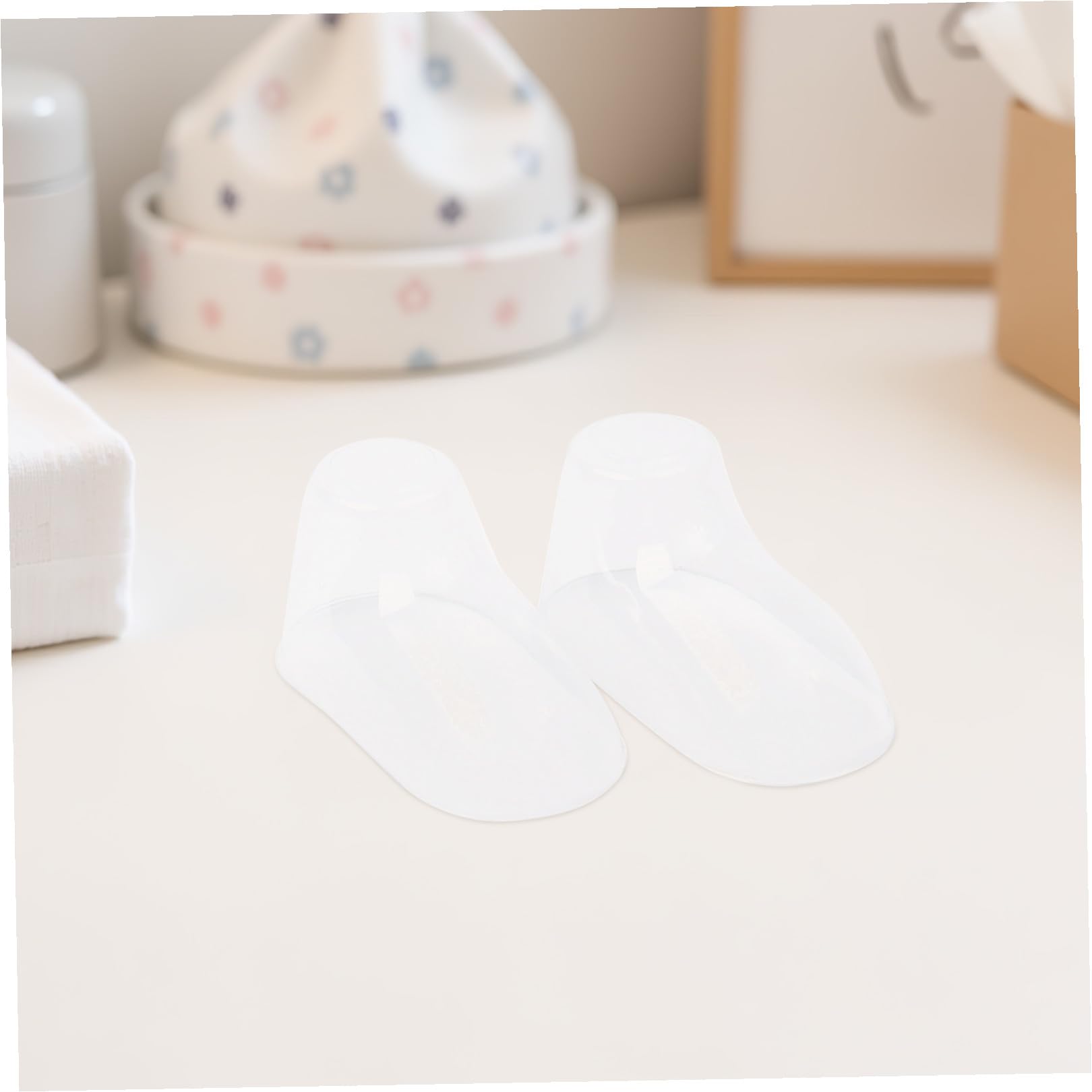 TOPBATHY 100 Stück Transparente Kinderschuhstützen aus Pvc für Babysocken und Kleinkinderschuhe Einfacher Sockenhalter zur Schuhverlängerung und Knittervermeidung