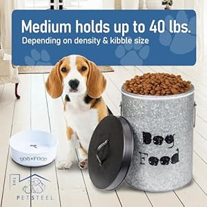 Mediumdog40lbpetfoodstoragecanisterwithscoopdurableairtightforfreshnesssminimalistdesignrecyclablemediummetalcontainerdogbinmediumsize Urban Country Home Decor Medium dog 40lb pet food storage canister with scoopdurable airtight for freshnesss minimalist design recyclable medium metal container dog bin medium size urban country home decor