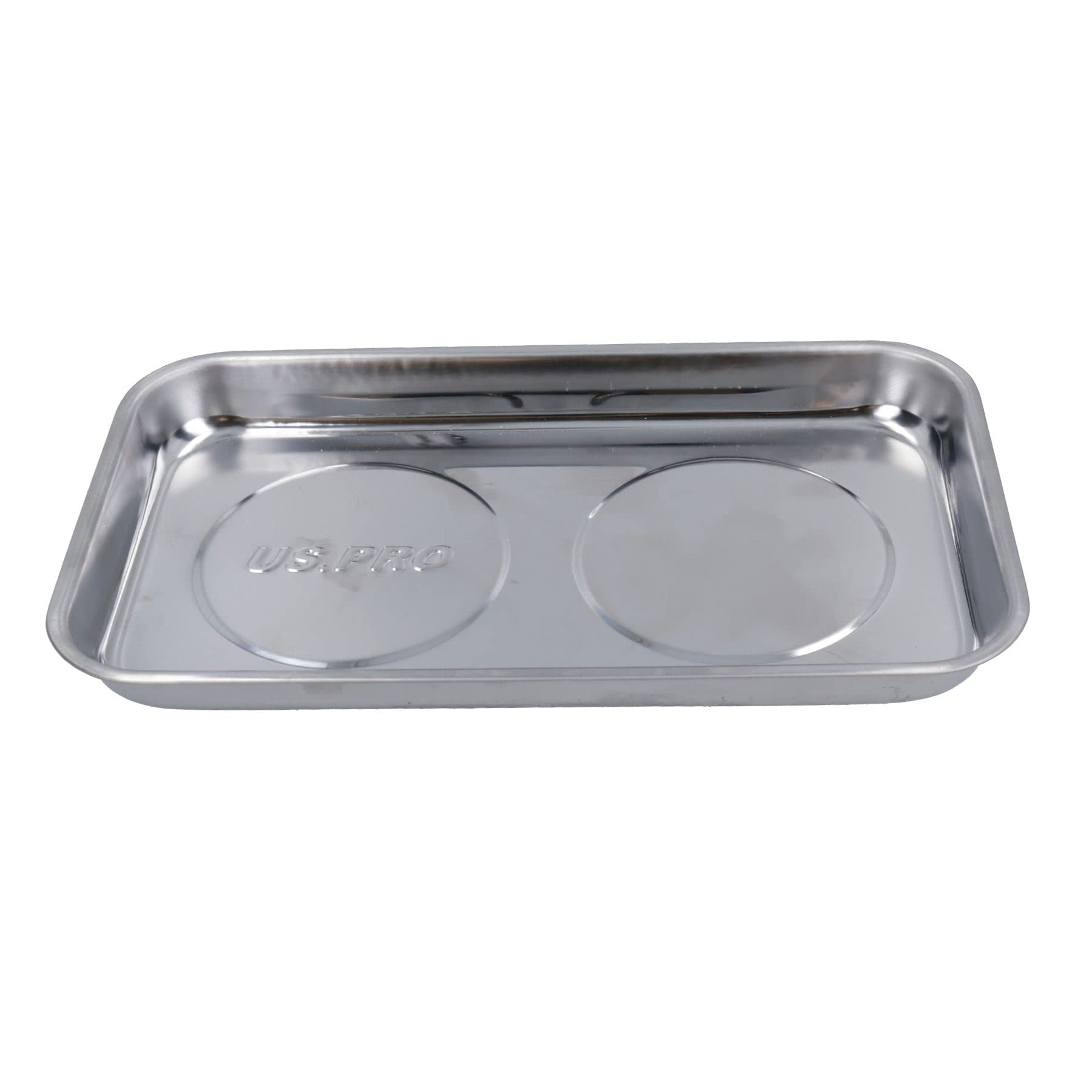 Bandeja de almacenamiento rectangular magnética para piezas, 230 mm x 135 mm, acero inoxidable