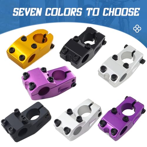 Image of Bike Stem for BMX Bike Aluminum Alloy Fixed Gear Bicycle Stem Matte Purple