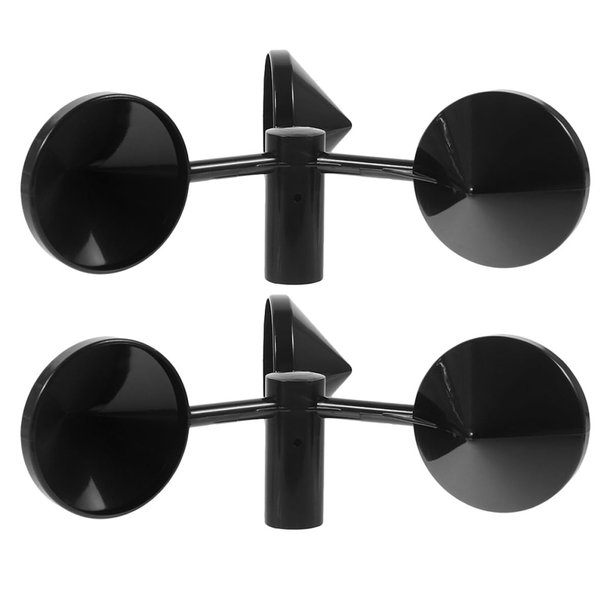 Amosfun Boîtier D’anémomètre Extérieur Abs Noir, 2 Pièces, Capteur de Mesure du Vent à 3 Coupelles pour Surveillance la Vitesse la Direction du Vent