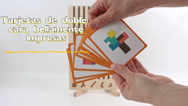 Juego De Tetris De Madera Con Bloques Geométricos | Juguete Educativo Montessori Para Niños De 3 A 6 Años