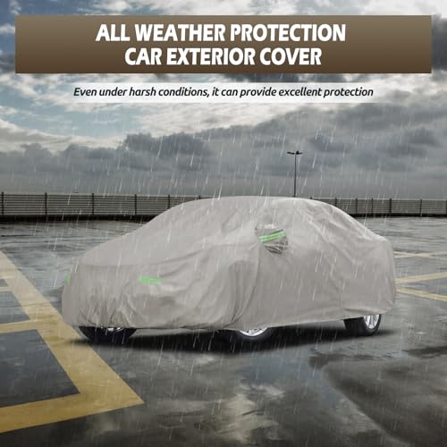 Image of Migaven 6 Layers Car Cover Custom Fit for Toyota Camry 1996-2025, Honda Accord 2001-2025, Waterproof Full Exterior Cover Rain Sun Protection with Door Zipper