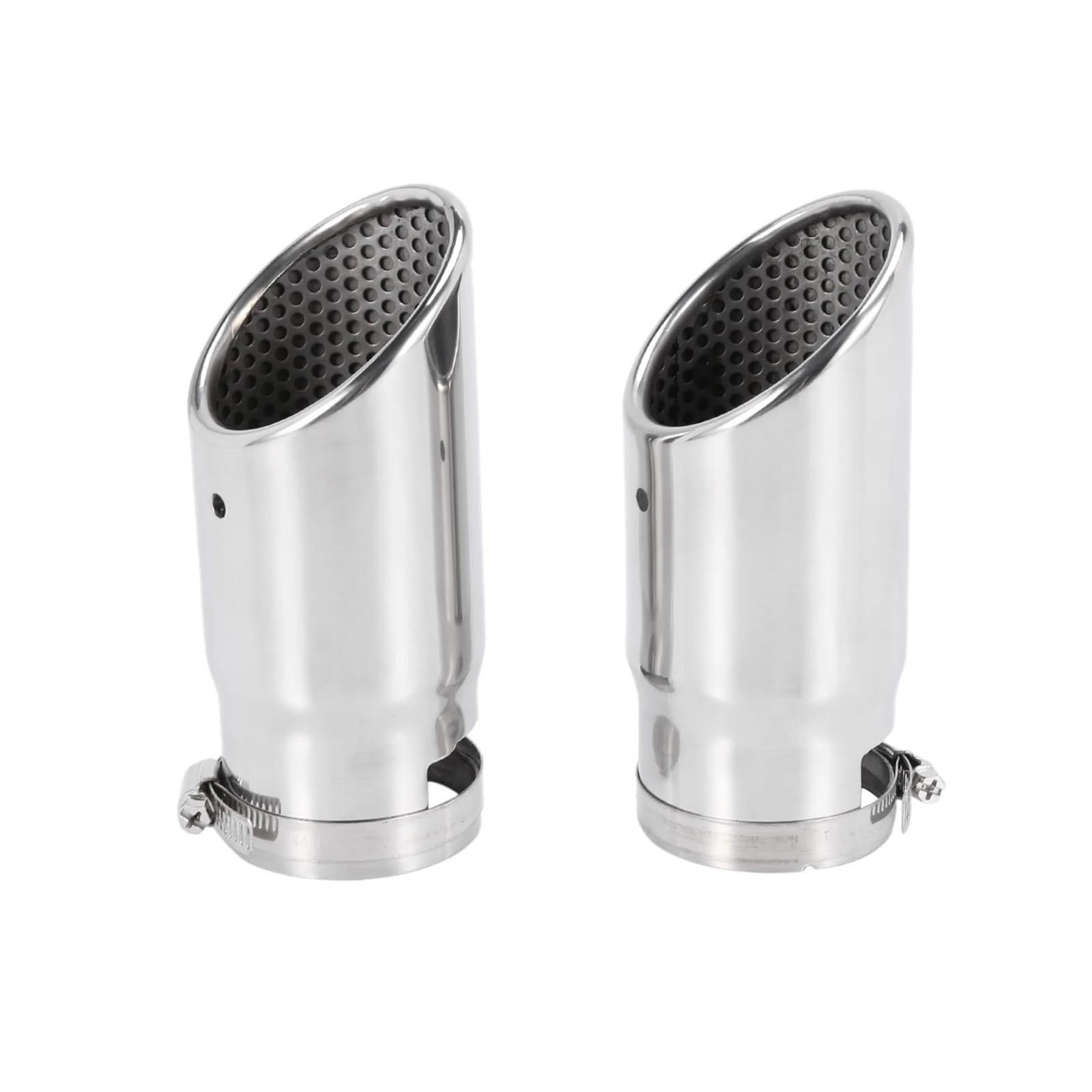 2 Piezas De Silenciador Escape Coche Tubo Acero Inoxidable Revestimiento Garganta Trasera Para Mercedes Para Benz C180