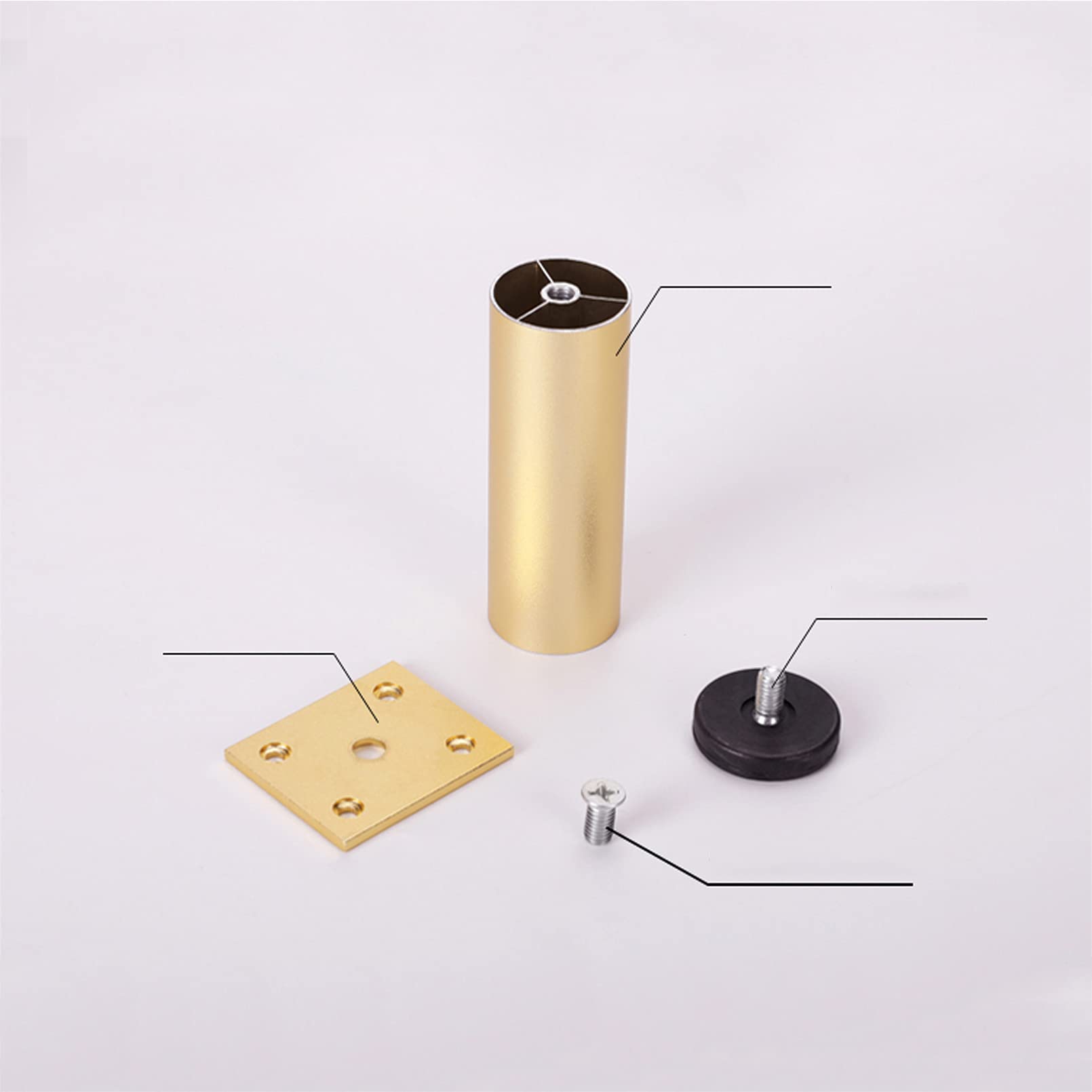 4 Piezas Pies Ajustables,Pies de Gabinete,DIY Patas de Muebles de Metal,Piernas de Mesa de ?Aleación de ?Aluminio,Altura Regulable 1-8 mm,con Tornillos de Acero Inoxidable (30cm,plateado)