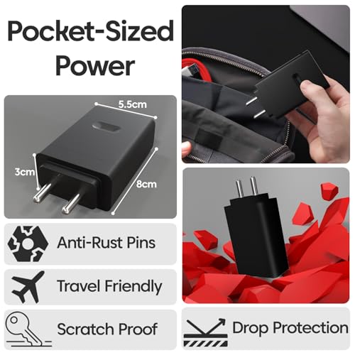 Image of Sounce Supervooc 10W Power Adapter-Ultra Fast Charger, Fast Charger with USB to C Dash SUPERVOOC Cable for 12 /12r /11 /11R /10 /10R /9 /9R /Nord 4 / Ce4 / Ce3 / Ce4 Lite and Other Devices
