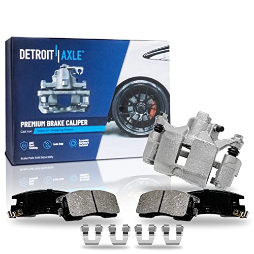 Image of Detroit Axle - Rear Left Disc Brake Caliper Ceramic Brake Pads Replacement for Buick Allure Century LaCrosse Regal Chevrolet Impala Monte Carlo Pontiac Grand Prix Oldsmobile Intrigue - 3pc Set