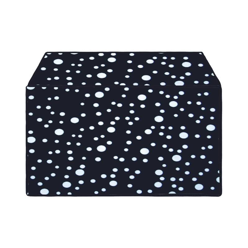 Image of PVC Microwave Oven Cover for Samsung 28L MC28H5145VK /TL | Full Closure Zip | Waterproof & Dustproof | Attractive Digital Print | Wipe Clean | Black Dot Design