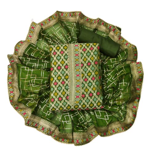 Buy Antoniya Women's Unstiched Chanderi Cotton Embroidery Jaquard Work