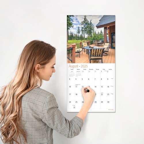 Image of RED EMBER Porch Escapes 2025 Wall Calendar 12 Month | 12 inch x 24 inch Open | Thick & Sturdy Paper | Giftable | Calendar 2025